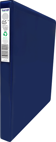 CARPETA 1/2" HERR O SIN VENTANA AZUL