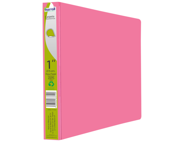 CARPETA 1" HERR D CON VENTANA  ROSA PASTEL 