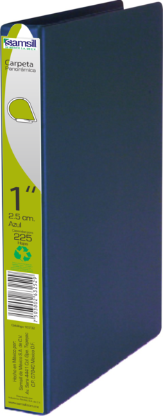 CARPETA 1" HERR D CON VENTANA AZUL