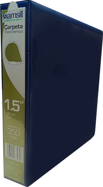 CARPETA 1 1/2" HERR D CON VENTANA AZUL 