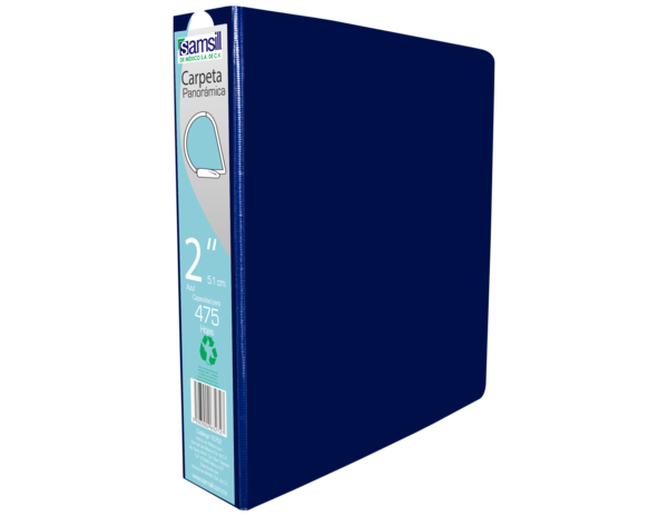 CARPETA 2" HERR D CON VENTANA AZUL