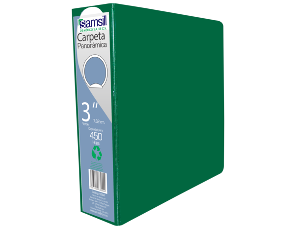 CARPETA 3" HERR O CON VENTANA VERDE