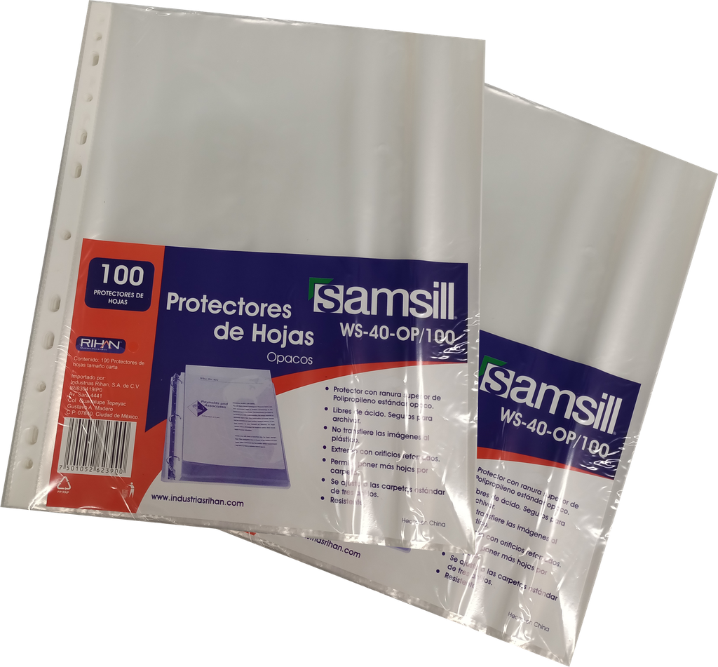 Protector hoja 40 micrones op c 100