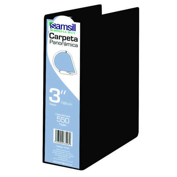 CARPETA 3" HERR D CON VENTANA NEGRA