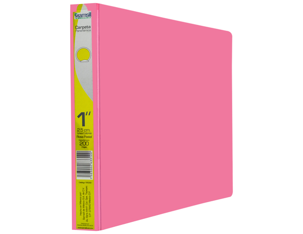 CARPETA 1" HERR O CON VENTANA ROSA PASTEL 