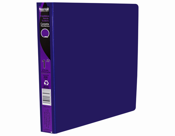 CARPETA 1" HERR O CON VENTANA  MORADO NEON 