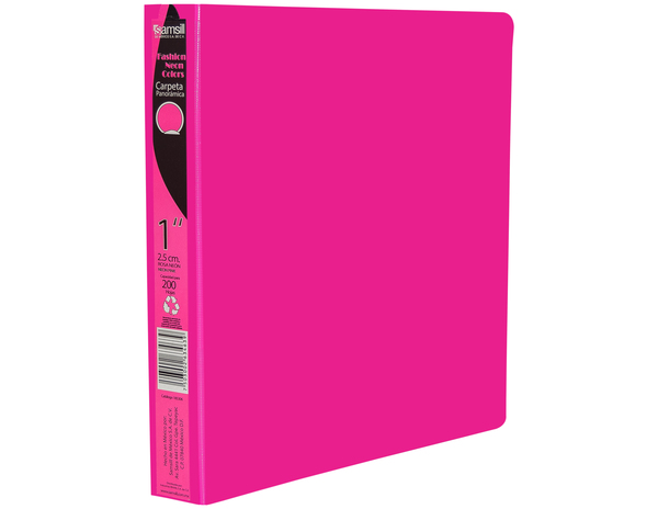 CARPETA 1" HERR O CON VENTANA  ROSA NEON 