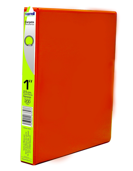CARPETA 1" HERR O CON VENTANA NARANJA
