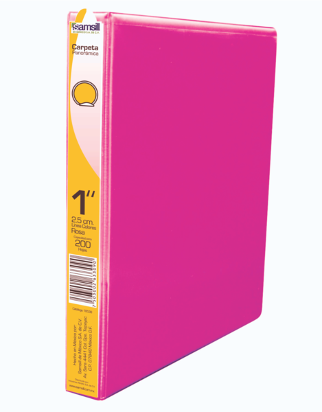 CARPETA 1" HERR O CON VENTANA ROSA MEX