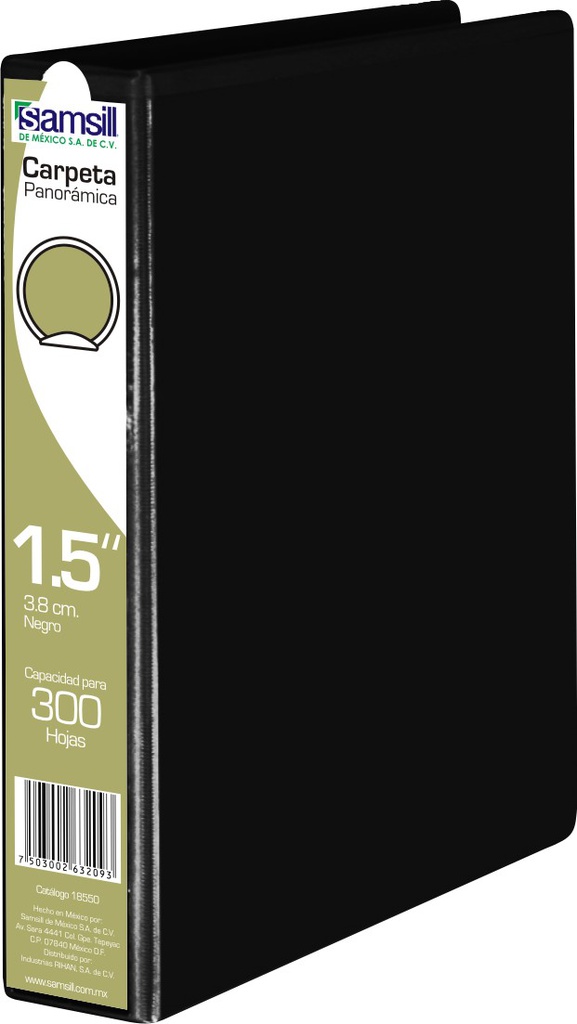 CARPETA 1 1/2" HERR O CON VENTANA NEGRA