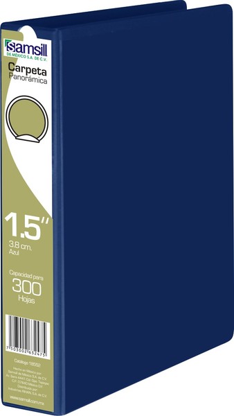 CARPETA 1 1/2" HERR O CON VENTANA AZUL