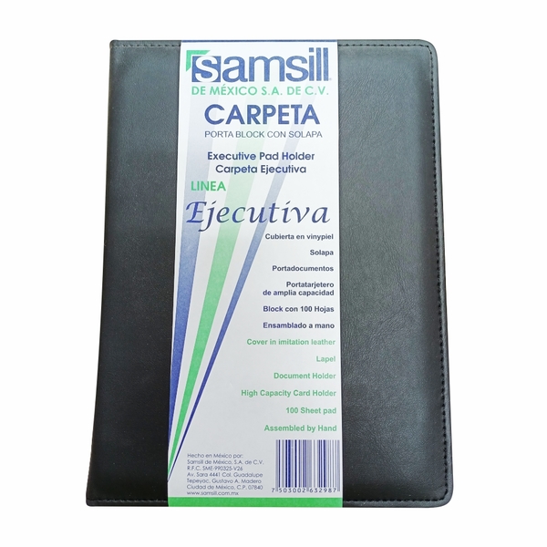 CARPETA PORTABLOCK T/ESQ.NEGRO 7503002632987