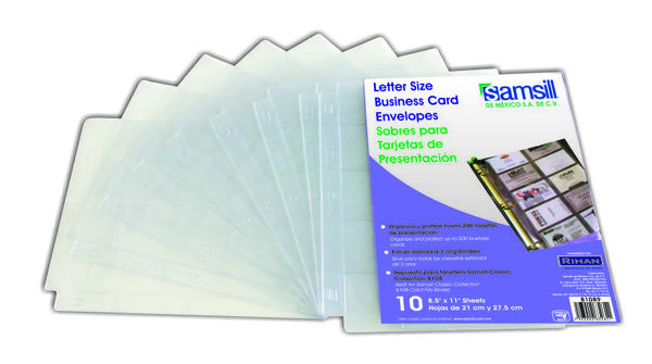 PORTATARJETERO SOBRE CON 10 PZAS 