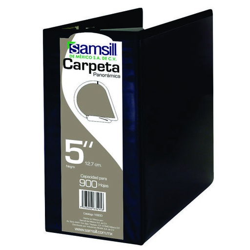 [16800] CARPETA 5" HERR D CON VENTANA NEGRA