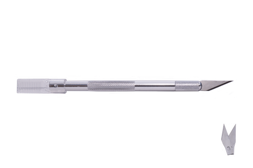 [RX-1] CUCHILLA MANGO DE ALUMINIO CON 2 REFACCIONES