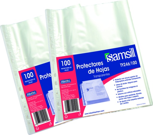 [TY246] PROTECTOR DE HOJAS C/100. 127755221009 