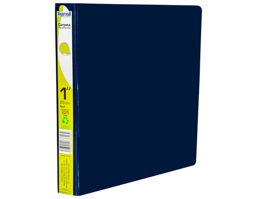 [167301] CARPETA 1" HERR D CON VENTANA  AZUL ESPECIAL 