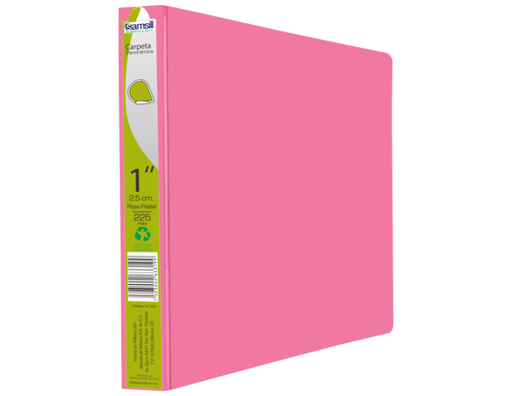 [167302] CARPETA 1" HERR D CON VENTANA  ROSA PASTEL 