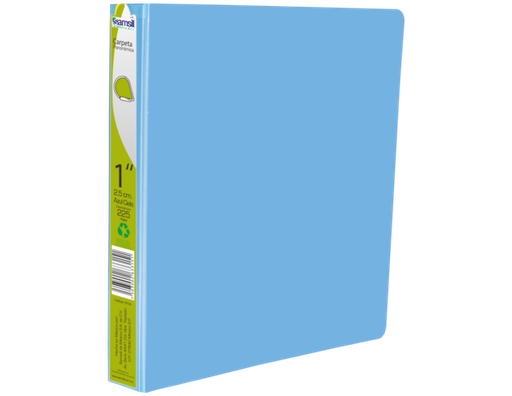 [16736] CARPETA 1" HERR D CON VENTANA  AZUL CIELO 