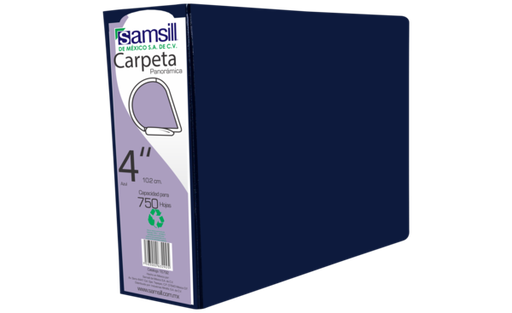 [16792] CARPETA 4" HERR D CON VENTANA AZUL