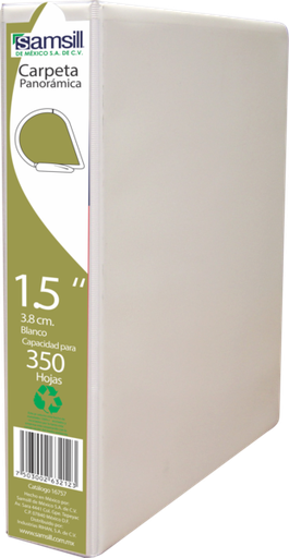 [16757] CARPETA 1 1/2" HERR D CON VENTANA BLANCA