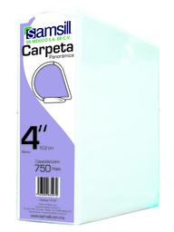 [16797] CARPETA 4" HERR D CON VENTANA BLANCA