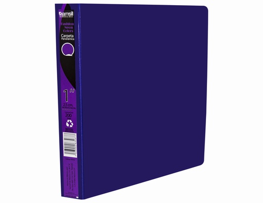 [185304] CARPETA 1" HERR O CON VENTANA  MORADO NEON 