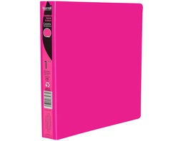 [185306] CARPETA 1" HERR O CON VENTANA  ROSA NEON 