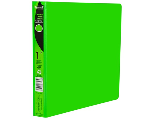 [185307] CARPETA 1" HERR O CON VENTANA  VERDE NEON 