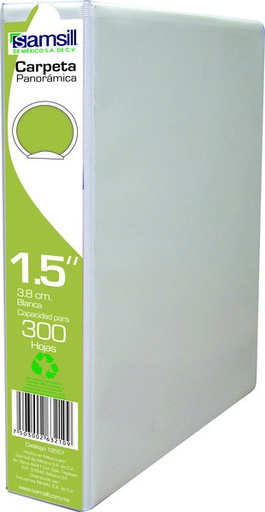 [18557] CARPETA 1 1/2" HERR O CON VENTANA BLANCA